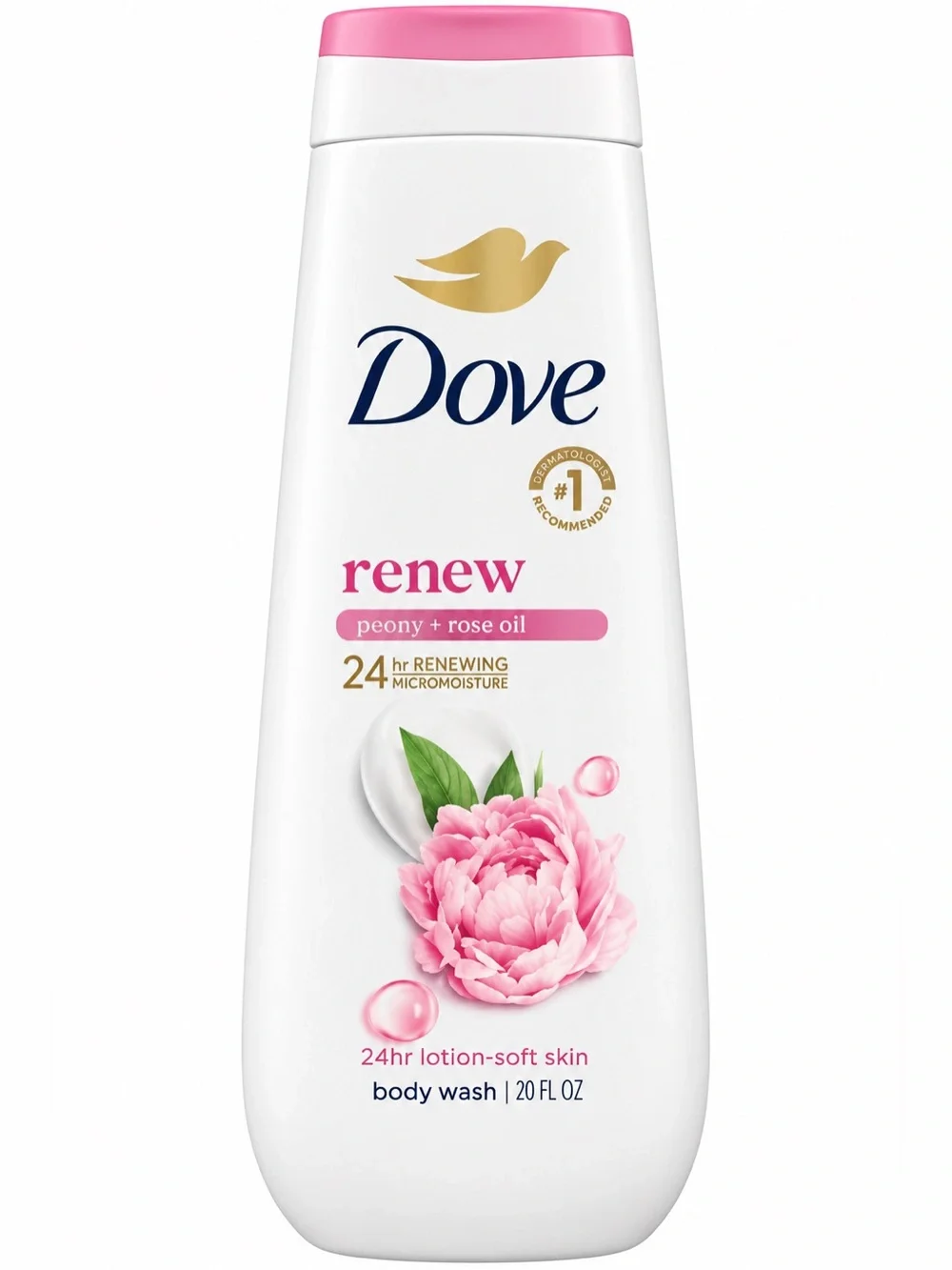 Dove Renew Peony + Rose Oil Body Wash — Pink